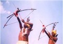 Tribal men in regalia, Jharkhand (Ranchi).